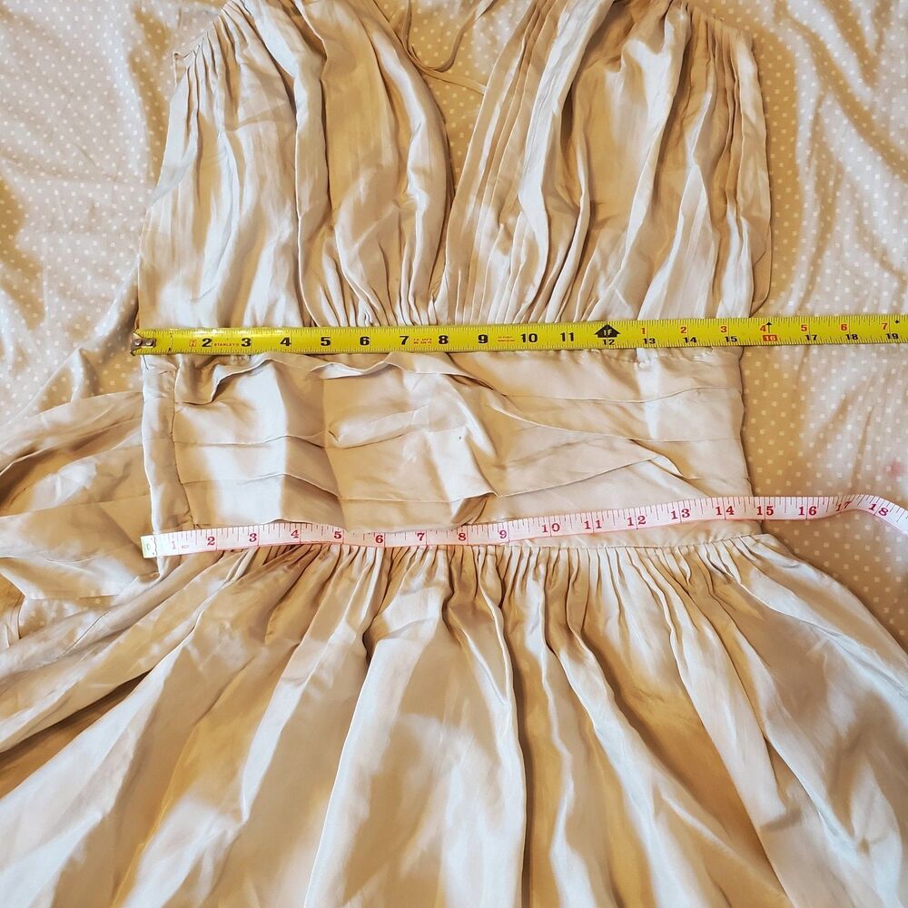 BCBG Maxazria Silk Pleated Semi formal Dress Cocktail Size 6 Old Hollywood Chic - Picture 16 of 16